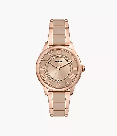 Gilmore 38mm Three-Hand Date Gold-Tone and White Ceramic Watch L7