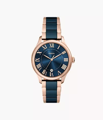 Gilmore 38mm Three-Hand Date Gold-Tone and White Ceramic Watch L7