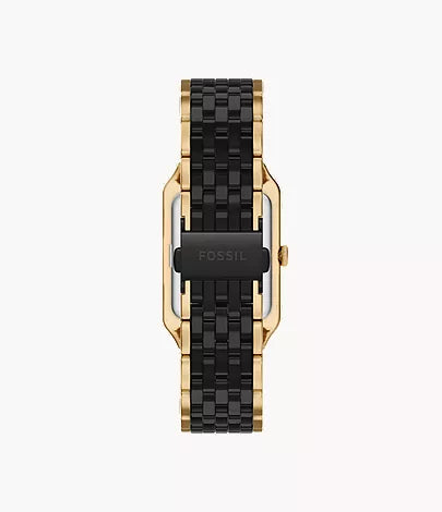 Raquel 26mm Three-Hand Date Gold-Tone Stainless Steel and Black Ceramic Watch
