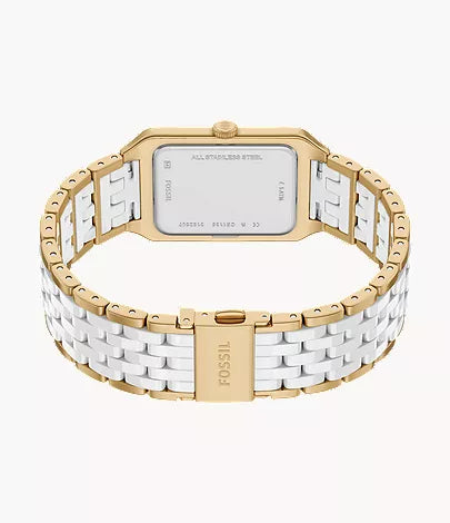 Raquel 26mm Three-Hand Date Gold-Tone Stainless Steel & White Ceramic Watch