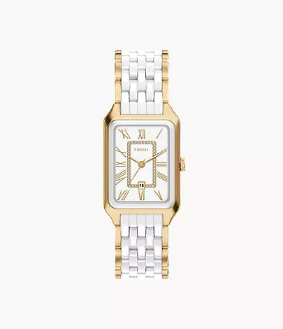 Raquel 26mm Three-Hand Date Gold-Tone Stainless Steel and Black Ceramic Watch B5