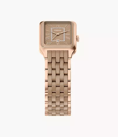 Raquel 26mm Three-Hand Date Rose Gold-Tone Stainless Steel & Salted Caramel Ceramic Watch