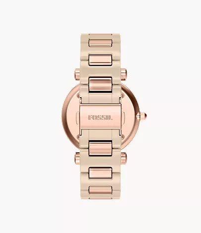 Carlie 38mm Three-Hand Salted Caramel Ceramic and Rose Gold-Tone Stainless Steel Watch