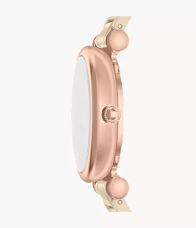 Carlie 38mm Three-Hand Salted Caramel Ceramic and Rose Gold-Tone Stainless Steel Watch