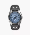 Coachman 45mm Chronograph Black Leather Watch