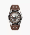 Coachman 45mm Chronograph Black Leather Watch X0