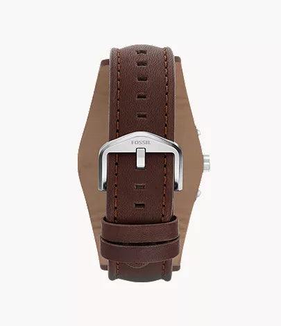 Coachman 44mm Chronograph Brown Leather Watch