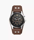 Coachman 44mm Chronograph Brown Leather Watch