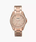 Riley 38mm Multifunction Rose Gold-Tone Stainless Steel Watch