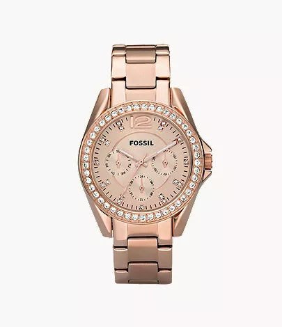 Riley 38mm Multifunction Rose Gold-Tone Stainless Steel Watch