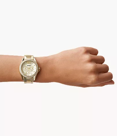 Riley 38mm Multifunction Gold-Tone Stainless Steel Watch
