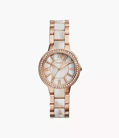 Virginia 30mm Rose-Tone Stainless Steel Watch F7