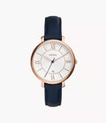 Jacqueline 36mm Navy Leather Watch