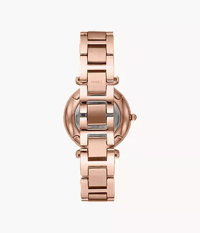 Carlie 35mm Three-Hand Rose Gold-Tone Stainless Steel Watch