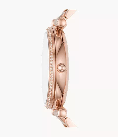 Carlie 35mm Three-Hand Rose Gold-Tone Stainless Steel Watch