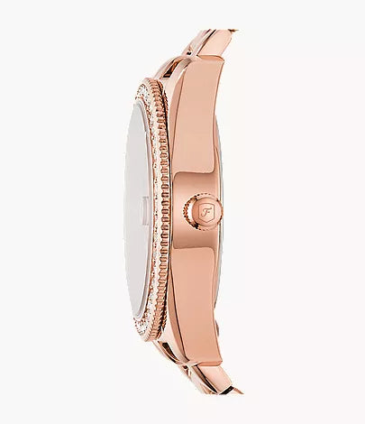 Scarlette 33mm Three-Hand Date Rose Gold-Tone Stainless Steel Watch