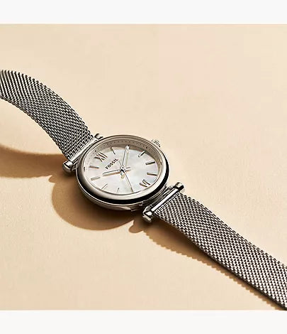 Carlie Mini 28mm Three-Hand Stainless Steel Watch