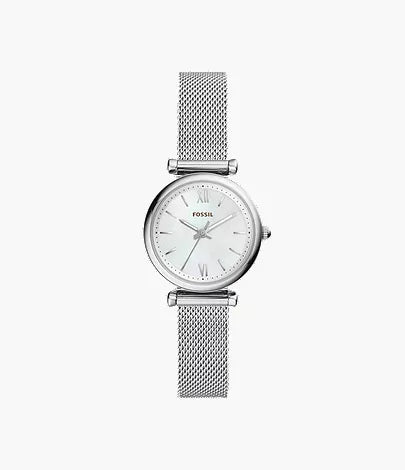 Carlie Mini 28mm Three-Hand Stainless Steel Watch