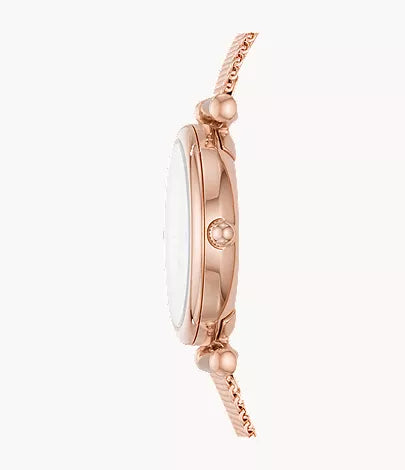 Carlie Mini 28mm Three-Hand Rose Gold-Tone Stainless Steel Watch
