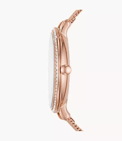 Jacqueline 36mm Three-Hand Date Rose Gold-Tone Stainless Steel Watch