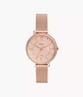 Jacqueline 36mm Three-Hand Date Rose Gold-Tone Stainless Steel Watch