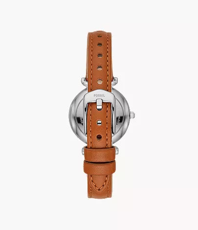 Carlie Mini 28mm Three-Hand Tan Leather Watch