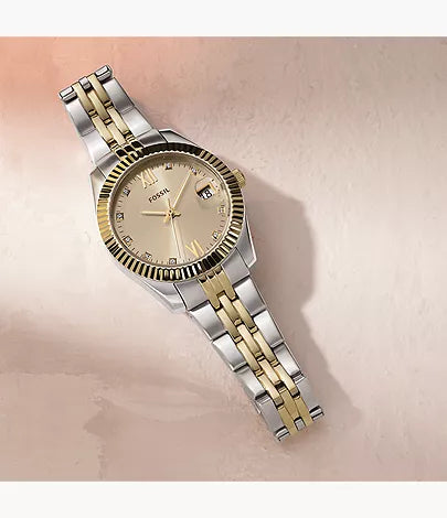 Scarlette 33mm Three-Hand Date Two-Tone Stainless Steel Watch