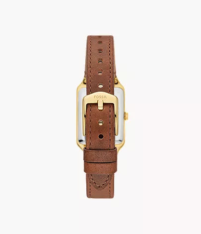Raquel 23mm Three-Hand Date Medium Brown Leather Watch