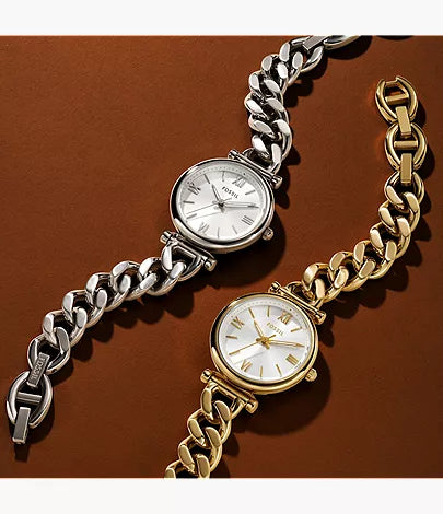 Carlie Mini 28mm Three-Hand Stainless Steel Watch