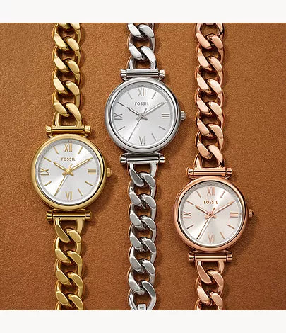 Carlie Mini 28mm Three-Hand Stainless Steel Watch