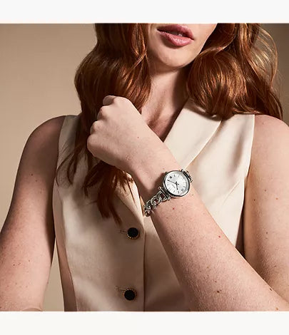 Carlie Mini 28mm Three-Hand Stainless Steel Watch