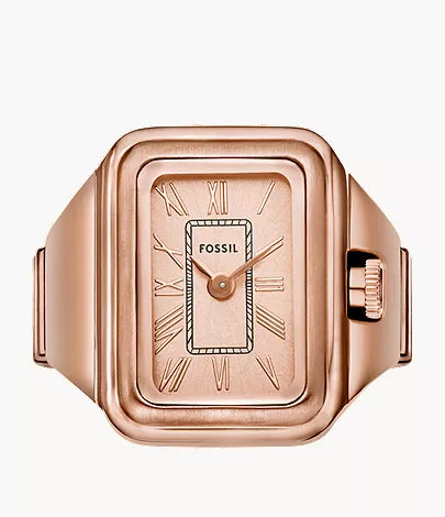 Raquel Watch Ring 14mm Two-Hand Rose Gold-Tone Stainless Steel