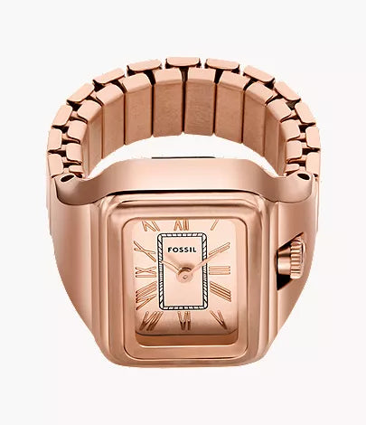 Raquel Watch Ring 14mm Two-Hand Rose Gold-Tone Stainless Steel