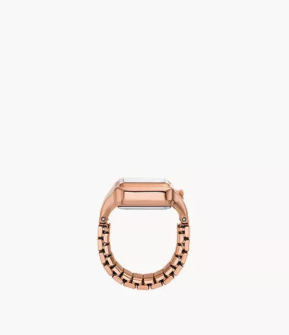 Raquel Watch Ring 14mm Two-Hand Rose Gold-Tone Stainless Steel