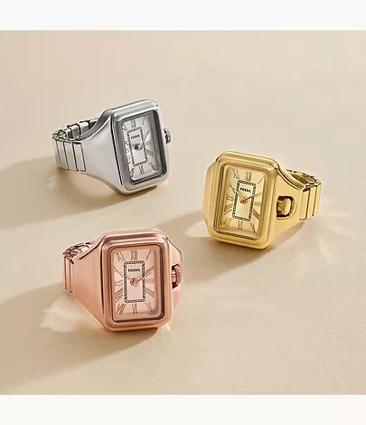 Raquel Watch Ring 14mm Two-Hand Rose Gold-Tone Stainless Steel