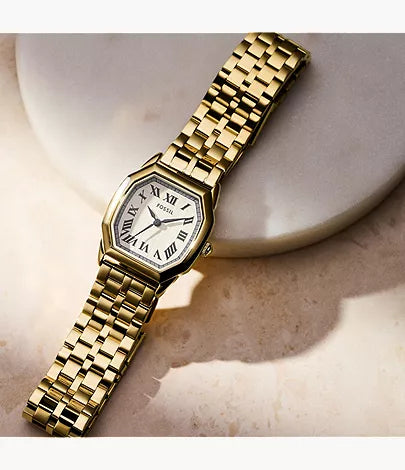 Harlow 27mm Three-Hand Gold-Tone Stainless Steel Watch