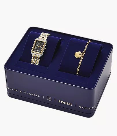 Raquel 23mm Three-Hand Date Two-Tone Stainless Steel Watch and Bracelet Set