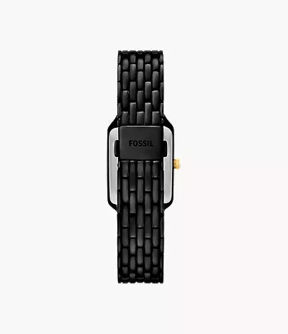 Raquel 23mm Three-Hand Date Black Stainless Steel Watch
