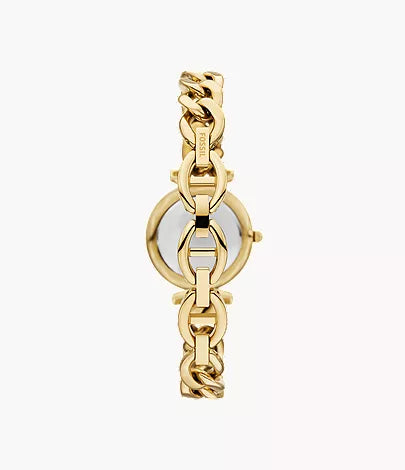 Carlie Mini 28mm Three-Hand Gold-Tone Stainless Steel Watch and Bracelet Set