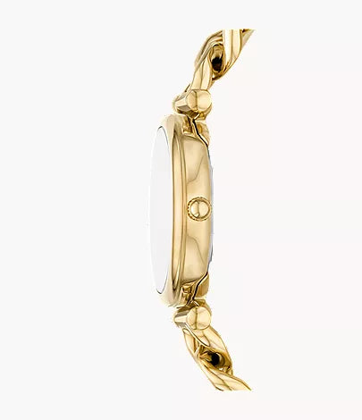 Carlie Mini 28mm Three-Hand Gold-Tone Stainless Steel Watch and Bracelet Set