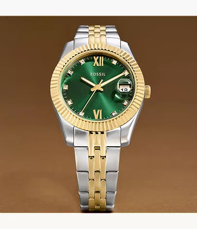 Scarlette 33mm Three-Hand Date Two-Tone Stainless Steel Watch