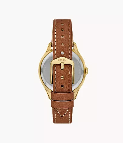 Gilmore 38mm Three-Hand Date Medium Brown Leather Watch