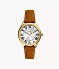 Gilmore 38mm Three-Hand Date Medium Brown Leather Watch