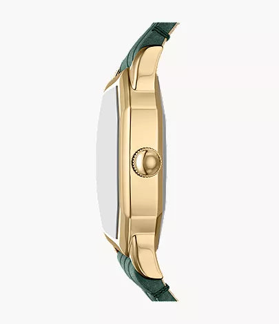 Harlow 27mm Three-Hand Green Croco Leather Watch