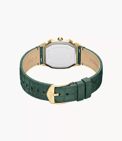 Harlow 27mm Three-Hand Green Croco Leather Watch