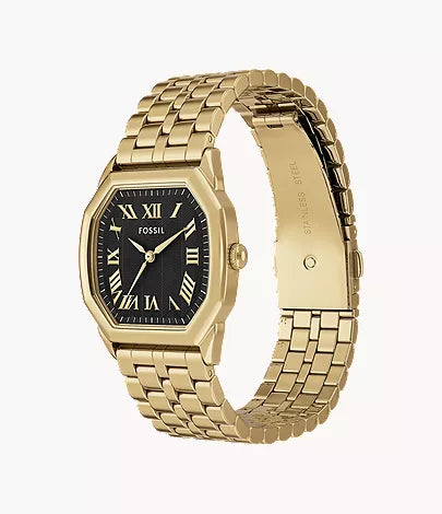 Harlow 27mm Three-Hand Gold-Tone Stainless Steel Watch