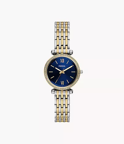 Carlie Mini 28mm Three-Hand Two-Tone Stainless Steel Watch K6