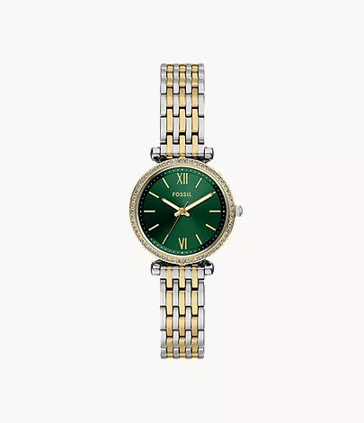 Carlie Mini 28mm Three-Hand Two-Tone Stainless Steel Watch K6