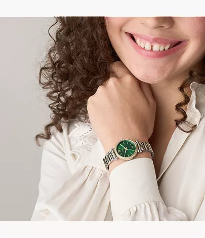 Carlie Mini 28mm Three-Hand Two-Tone Stainless Steel Watch