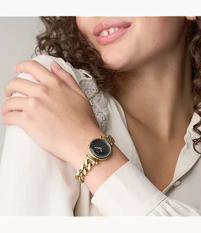Carlie Mini 28mm Three-Hand Gold-Tone Stainless Steel Watch